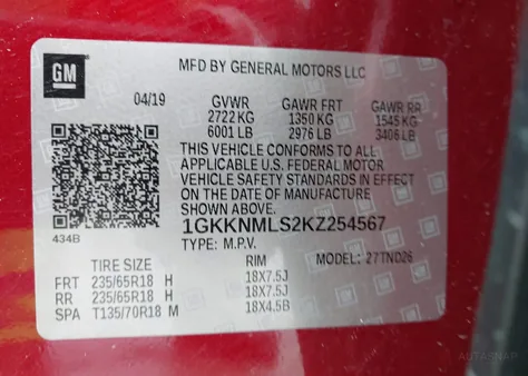 1GKKNMLS2KZ254567